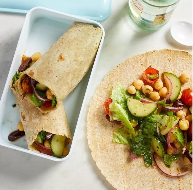 greek salad wrap